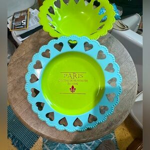 Vintage Two piece candy bowl set